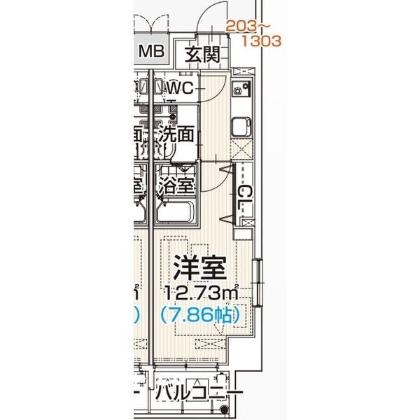 C 1Kの間取り図
