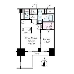 807 1LDKの間取り図