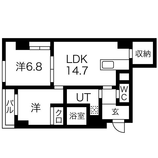 402の間取り図