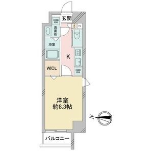 E 1Kの間取り図