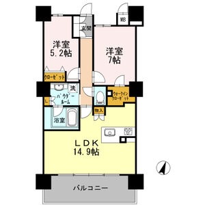 G 2LDKの間取り図