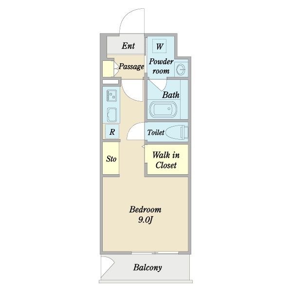B 1Rの間取り図