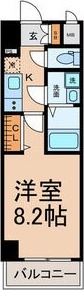 D' 1Kの間取り図