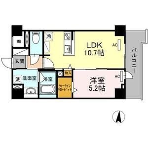 1LDKの間取り図
