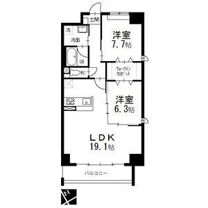 C 2LDKの間取り図