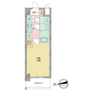 E 1Kの間取り図