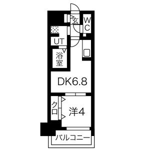 Ⅱ 1DKの間取り図