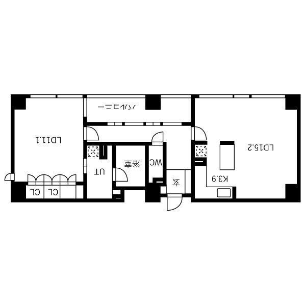 A 1LDKの間取り図