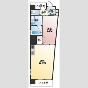 00303 1LDKの間取り図