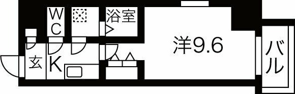 B 1Kの間取り図