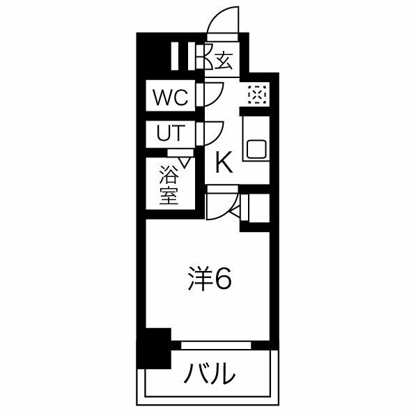 C2 1Kの間取り図