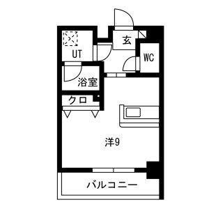 C 1Rの間取り図