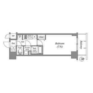 C 1Kの間取り図