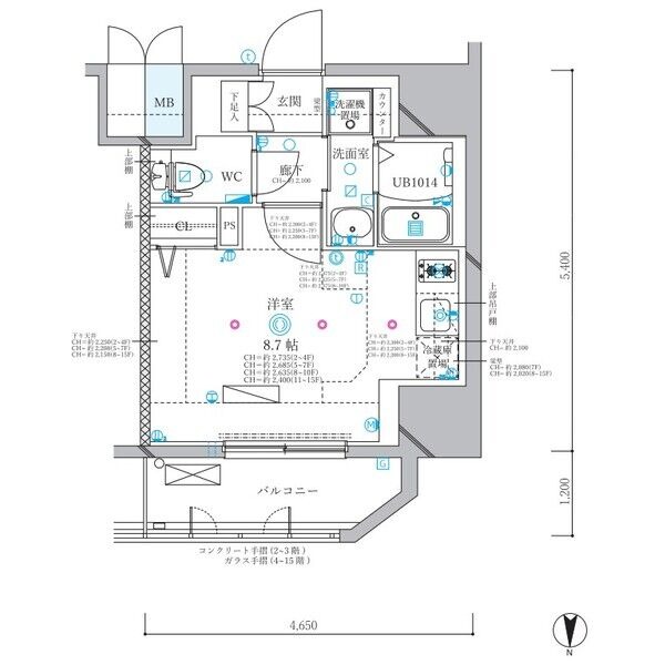 G 1Rの間取り図