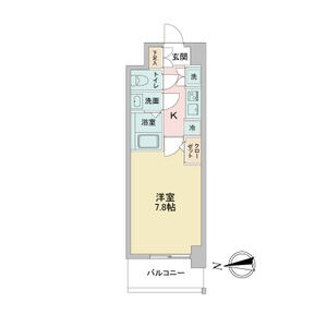 D 1Kの間取り図