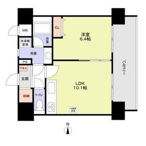 B1 1LDKの間取り図
