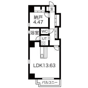 A2 1Rの間取り図