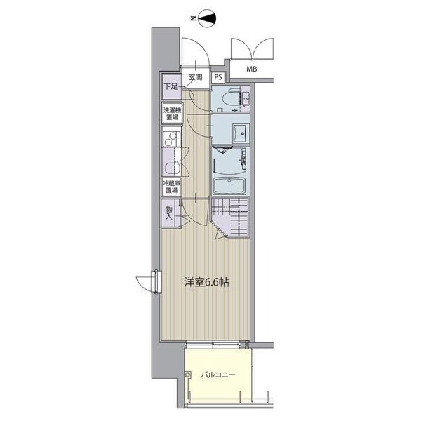A 1Kの間取り図