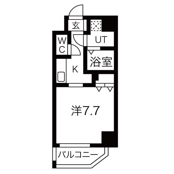 C 1Kの間取り図