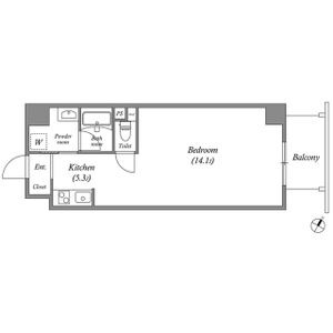 B 1Rの間取り図
