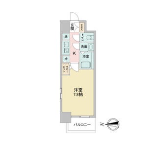 Ⅺ 1Kの間取り図