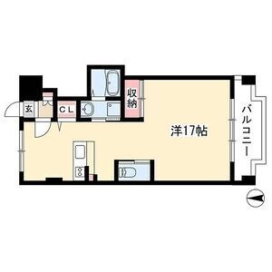 1R 44㎡type 1Rの間取り図