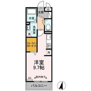 E 1Rの間取り図