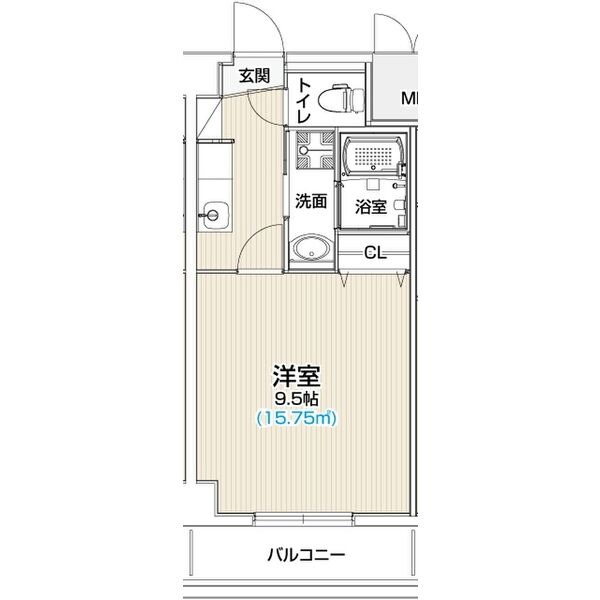 1Kの間取り図