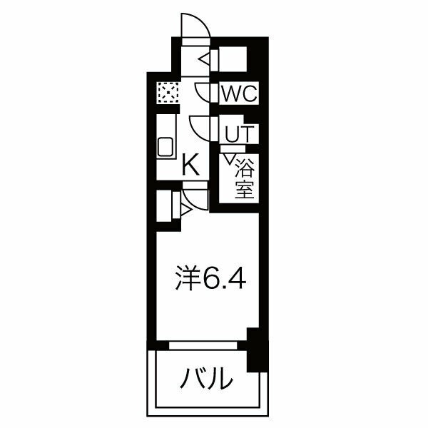 B2 1Kの間取り図