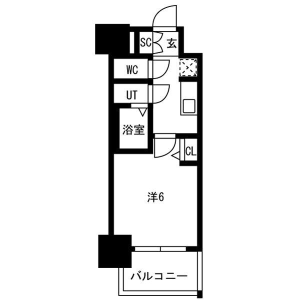 C2 1Kの間取り図