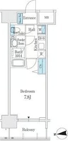 E' 1Kの間取り図