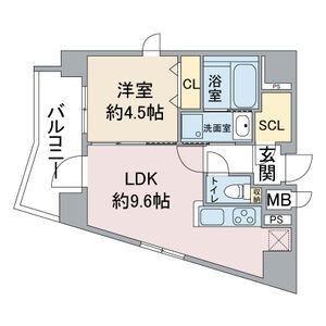 Ｃ 1LDKの間取り図