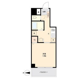 E 1Kの間取り図