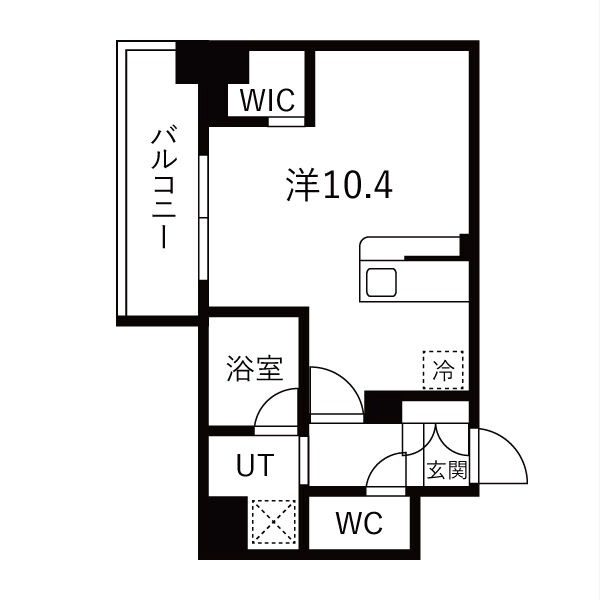 F 1Rの間取り図