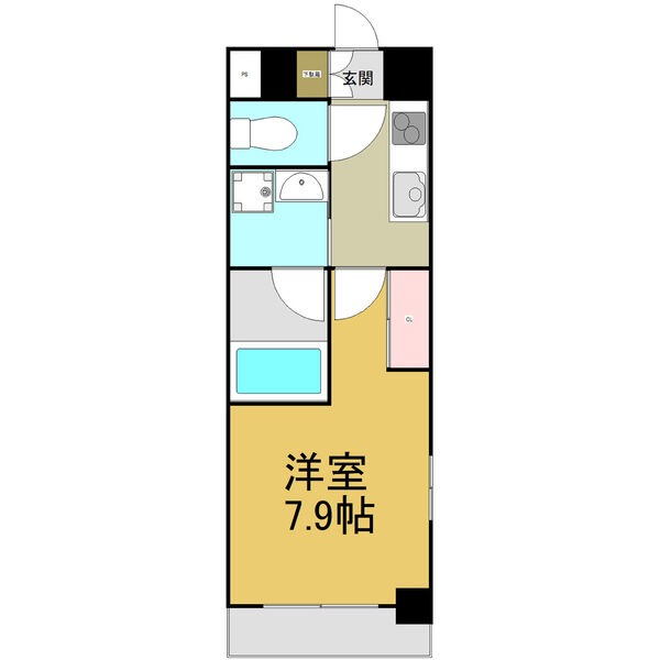 E 1Kの間取り図