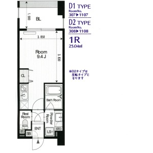1Rの間取り図