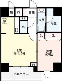 A 1LDKの間取り図