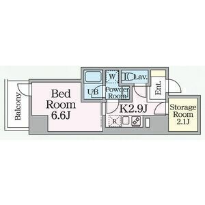 C 1Kの間取り図