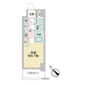 B 1Kの間取り図