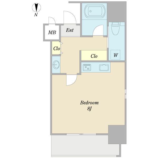 1Kの間取り図