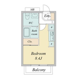 B 1Rの間取り図