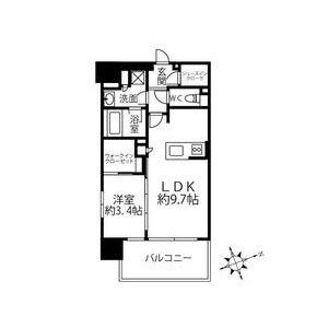 A 1LDKの間取り図