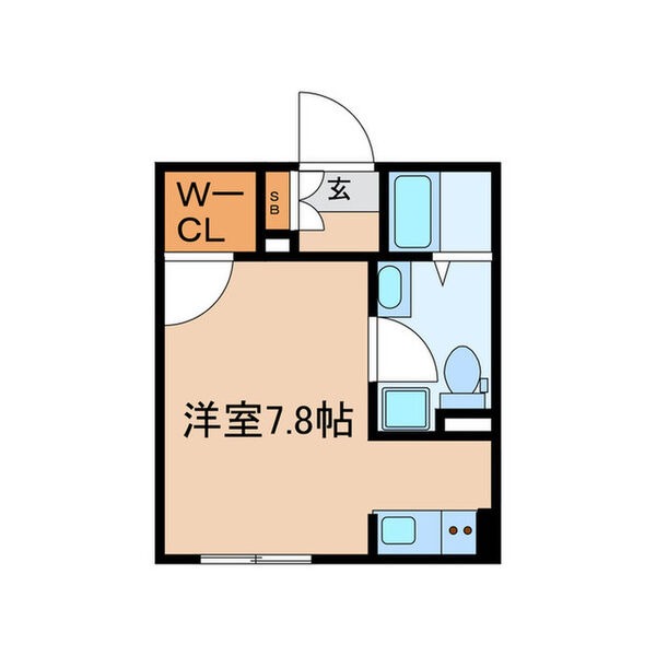 D 1Rの間取り図