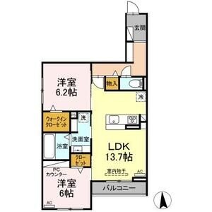 203 2LDKの間取り図