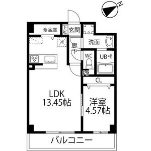 Ⅲ 1LDKの間取り図