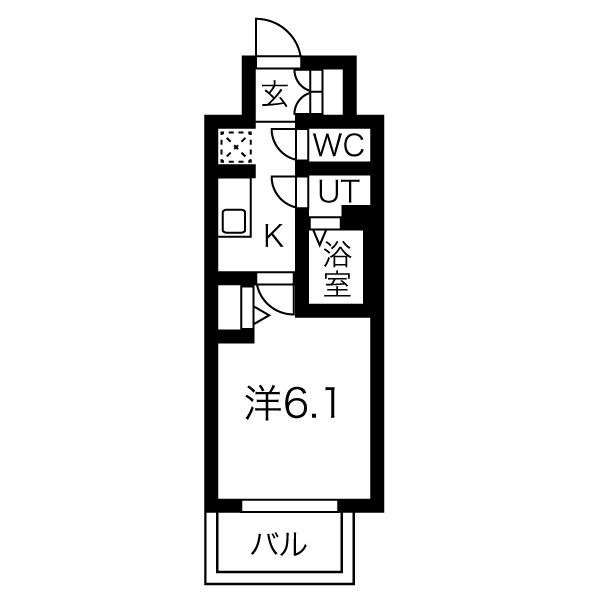 C 1Kの間取り図
