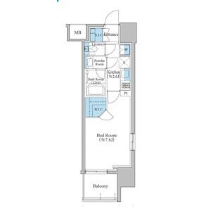D 1Kの間取り図