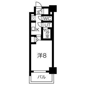 Ⅱ 1Kの間取り図