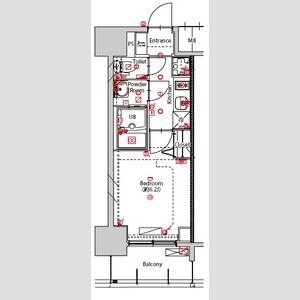 C 1Kの間取り図