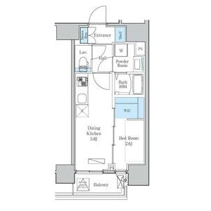 C 1DKの間取り図